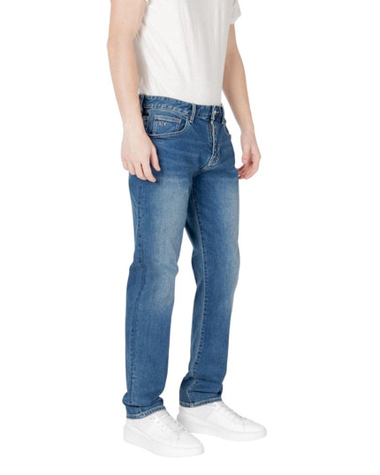 Armani Exchange Blue Cotton Skinny Jeans