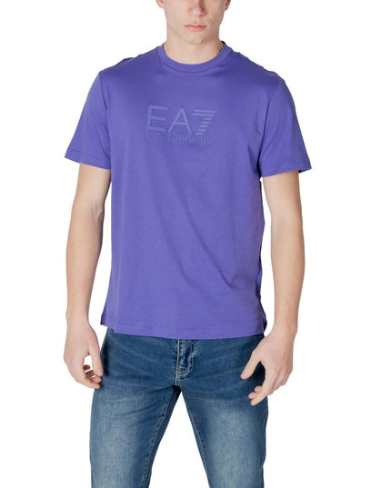 EA7 Emporio Armani Purple Cotton Polo Shirt