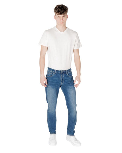Armani Exchange Blue Cotton Skinny Jeans