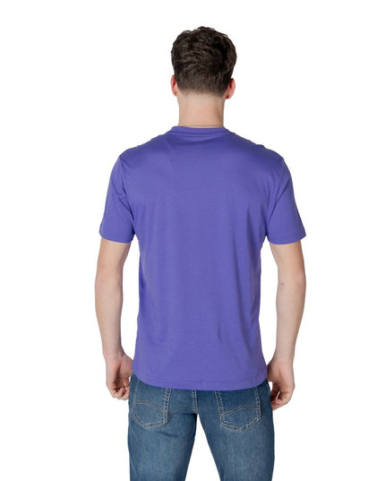EA7 Emporio Armani Purple Cotton Polo Shirt
