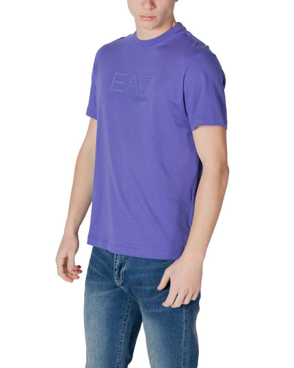 EA7 Emporio Armani Purple Cotton Polo Shirt