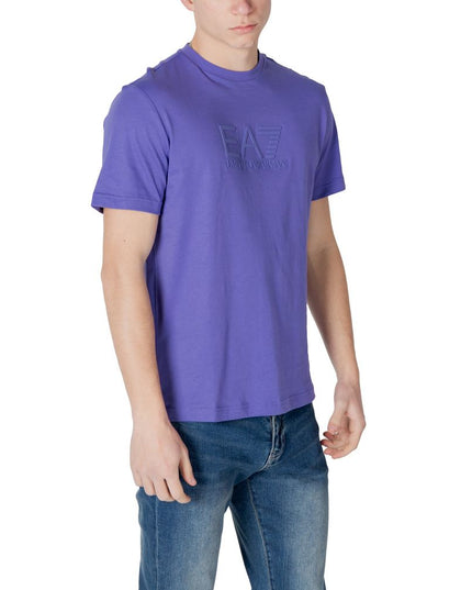 EA7 Emporio Armani Purple Cotton Polo Shirt