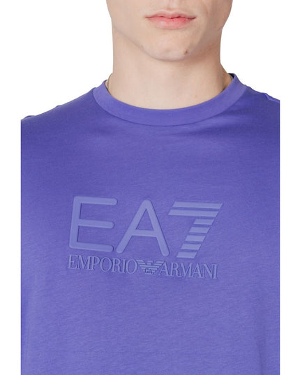 EA7 Emporio Armani Purple Cotton Polo Shirt