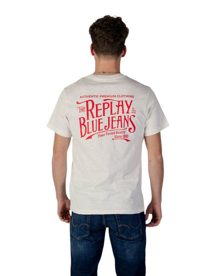Replay Cream Cotton T-Shirt
