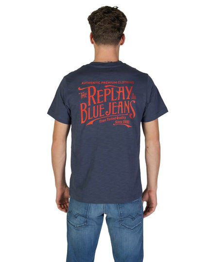 Replay Blue Cotton T-Shirt