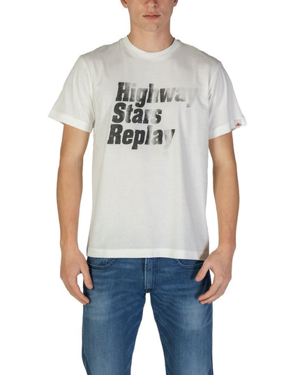 Replay White Cotton T-Shirt