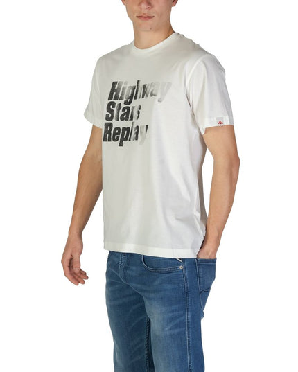 Replay White Cotton T-Shirt