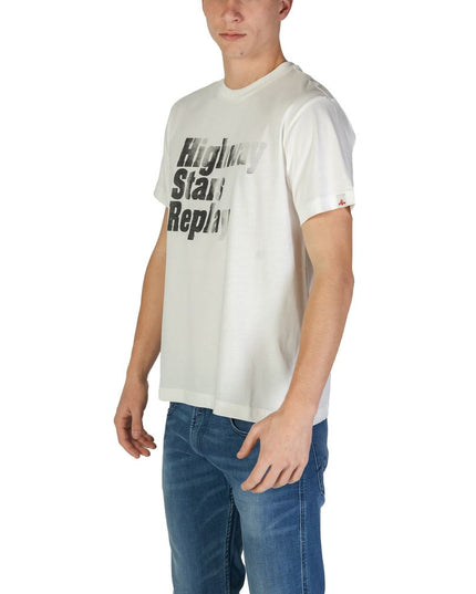 Replay White Cotton T-Shirt