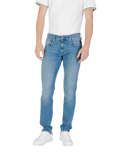 Replay Blue Cotton Skinny Jeans