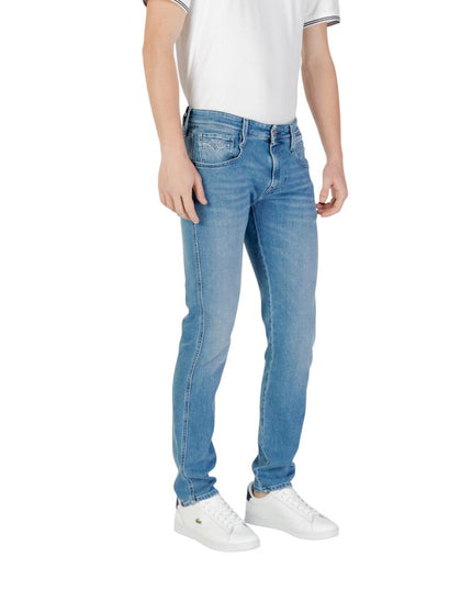 Replay Blue Cotton Skinny Jeans