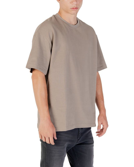 Gianni Lupo Beige Cotton T-Shirt