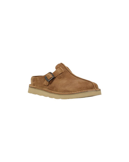 Clarks Beige Suede Leather Clogs