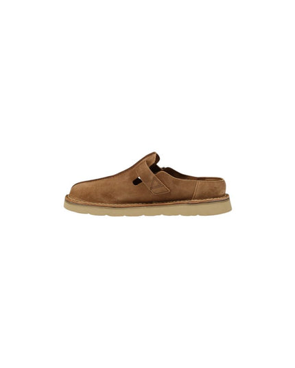 Clarks Beige Suede Leather Clogs