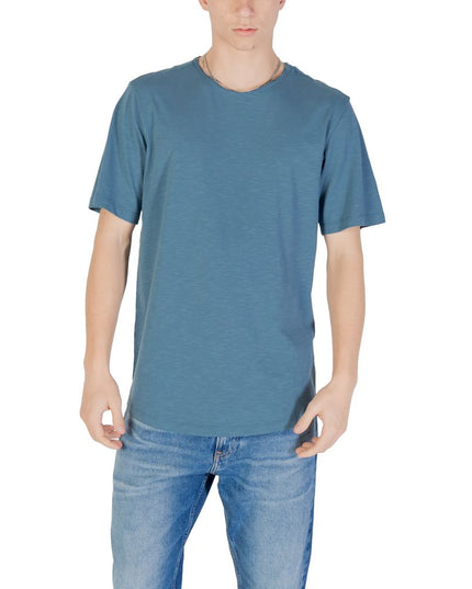 Jack Jones Blue Cotton T-Shirt