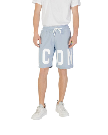 Icon Blue Cotton Bermuda Shorts