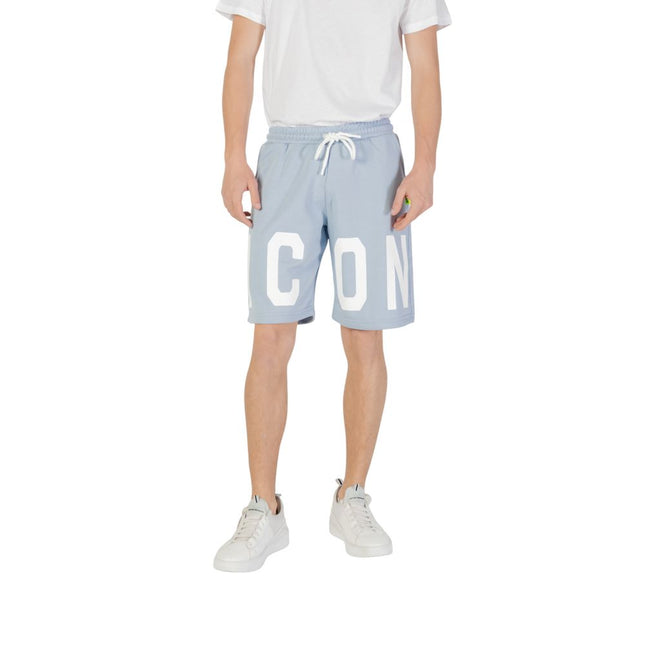 Icon Blue Cotton Bermuda Shorts
