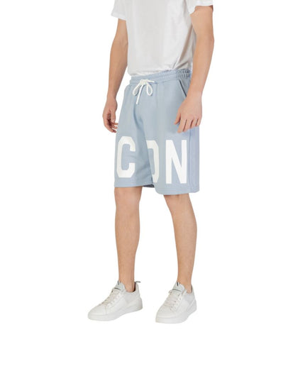 Icon Blue Cotton Bermuda Shorts