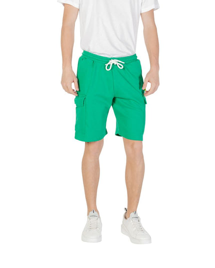 Icon Green Cotton Bermuda Shorts
