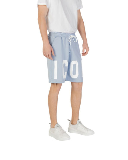 Icon Blue Cotton Bermuda Shorts