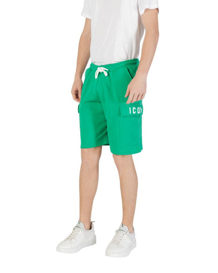 Icon Green Cotton Bermuda Shorts