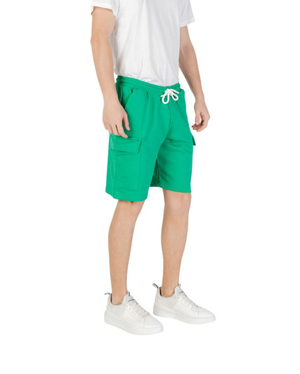 Icon Green Cotton Bermuda Shorts