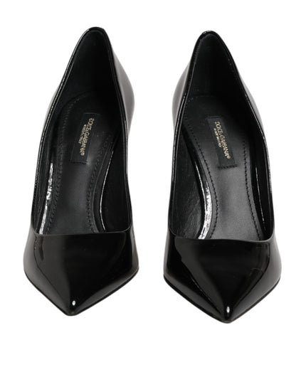 Dolce & Gabbana Black Leather Stiletto Heels Pumps Shoes
