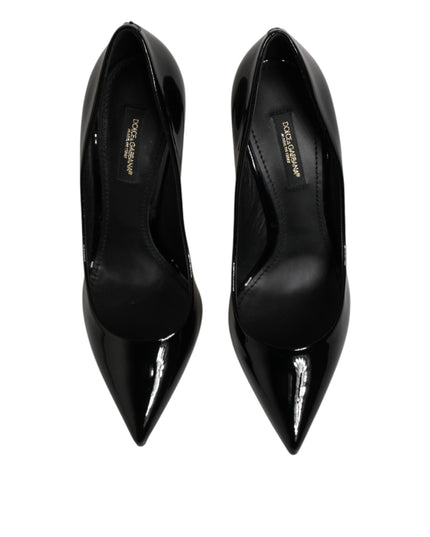 Dolce & Gabbana Black Leather Stiletto Heels Pumps Shoes
