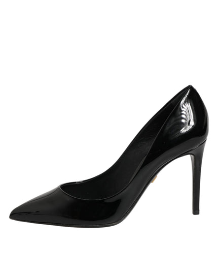 Dolce & Gabbana Black Leather Stiletto Heels Pumps Shoes