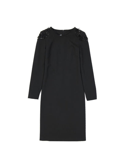 Alberta Ferretti Black Elastane Cocktail Dress