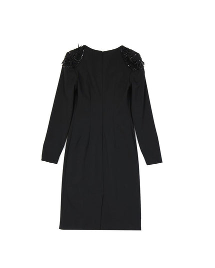 Alberta Ferretti Black Elastane Cocktail Dress