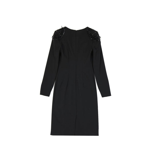 Alberta Ferretti Black Elastane Cocktail Dress