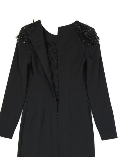 Alberta Ferretti Black Elastane Cocktail Dress