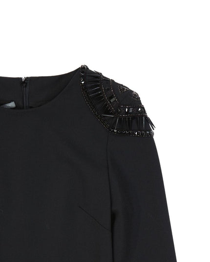 Alberta Ferretti Black Elastane Cocktail Dress