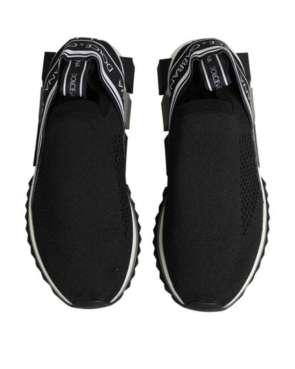 Dolce & Gabbana Black Slip On Sorrento Low Top Sneakers Shoes