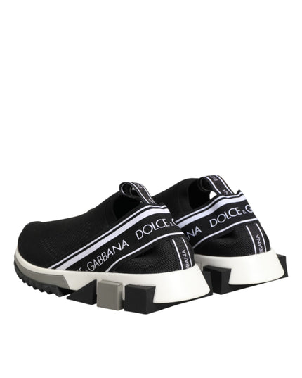 Dolce & Gabbana Black Slip On Sorrento Low Top Sneakers Shoes