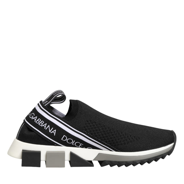 Dolce & Gabbana Black Slip On Sorrento Low Top Sneakers Shoes