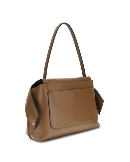 Tod's Brown Calf Leather Bos Taurus Shoulder Bag