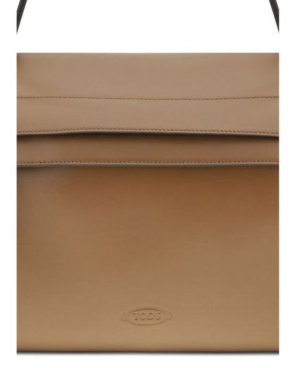 Tod's Brown Calf Leather Bos Taurus Shoulder Bag