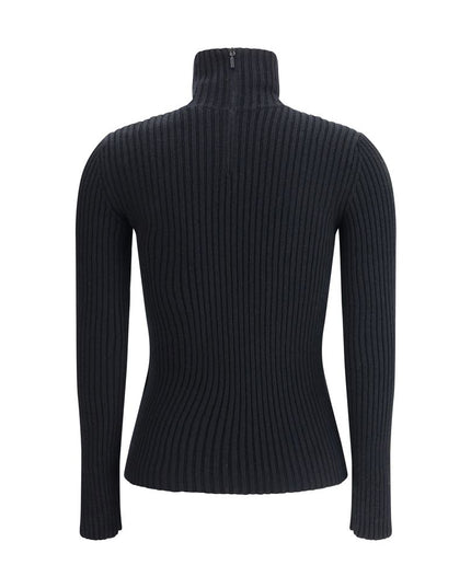 Max Mara Black Wool Long Sleeve T-Shirt