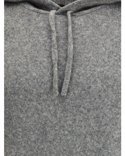 Roberto Collina Gray Cashmere Hoodie