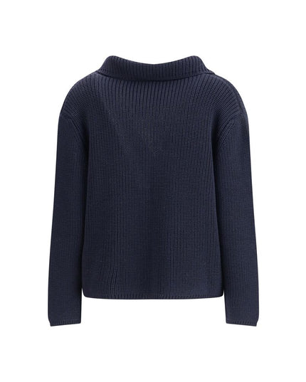 Ella Blue Merino Wool Cardigan