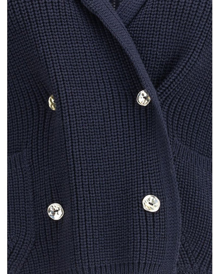 Ella Blue Merino Wool Cardigan