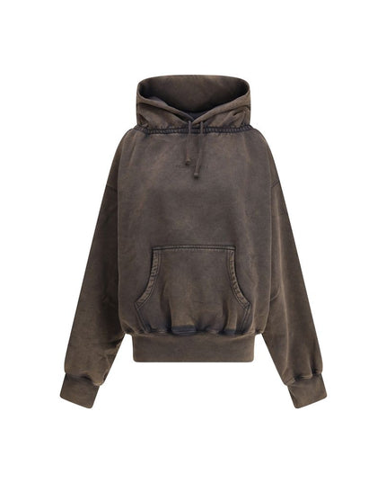 ALAINPAUL Gathered Neckline Hoodie