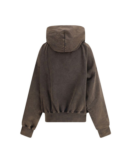 ALAINPAUL Gathered Neckline Hoodie