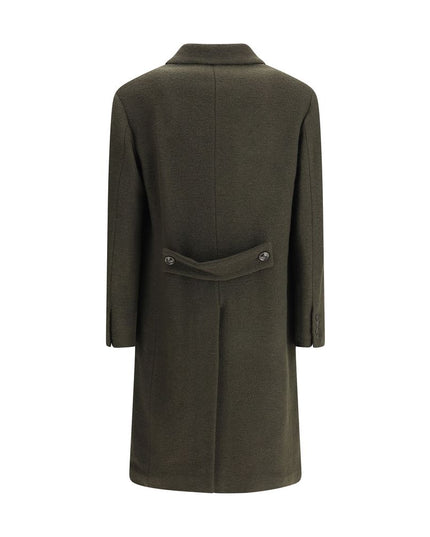 Cruna Green Fleece Wool Coat