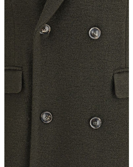 Cruna Green Fleece Wool Coat