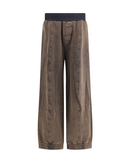 ALAINPAUL Brown Cotton Casual Pants