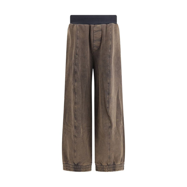 ALAINPAUL Brown Cotton Casual Pants