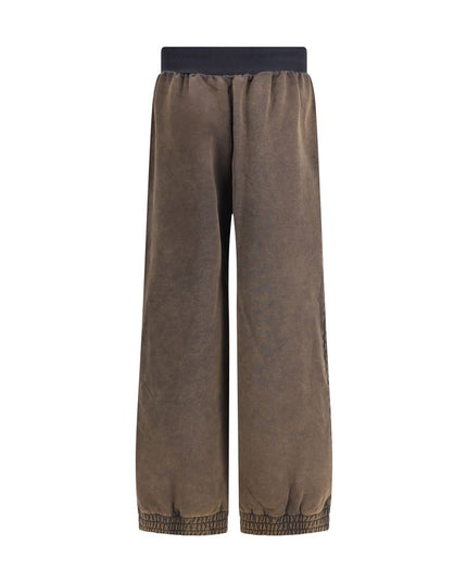 ALAINPAUL Brown Cotton Casual Pants