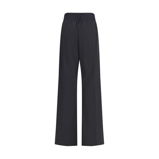 ALAINPAUL Black Fleece Wool Casual Pants